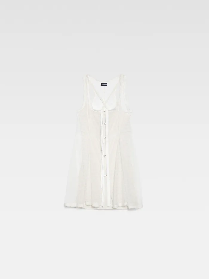 JACQUEMUS Dresses and Skirts Short Ribbon Neglig Dress White 8211 Women