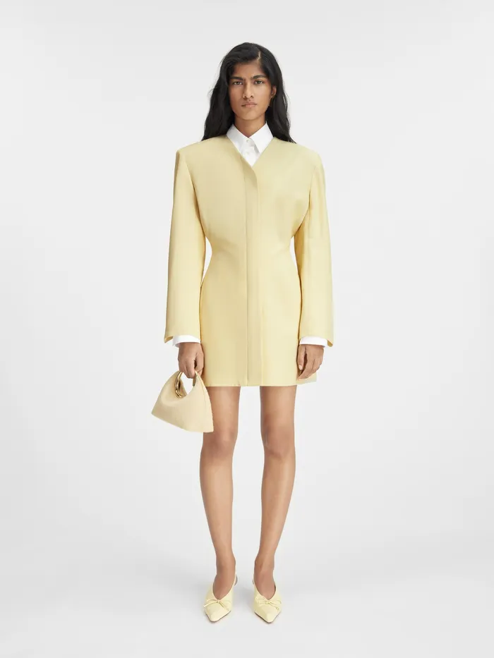 JACQUEMUS Dresses and Skirts Structured Square Dress Pale Yellow 8211 Women