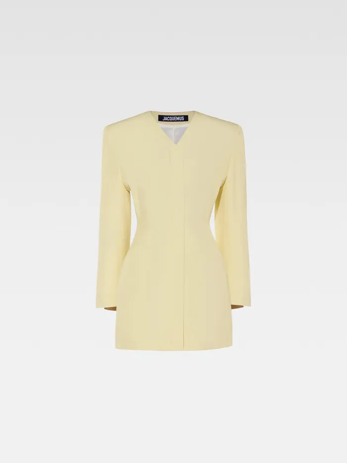 JACQUEMUS Dresses and Skirts Structured Square Dress Pale Yellow 8211 Women