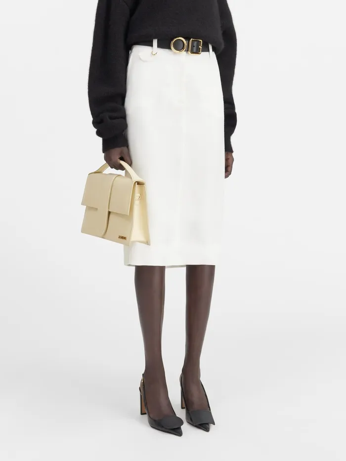 JACQUEMUS Dresses and Skirts Tailored Pencil Skirt White 8211 Women