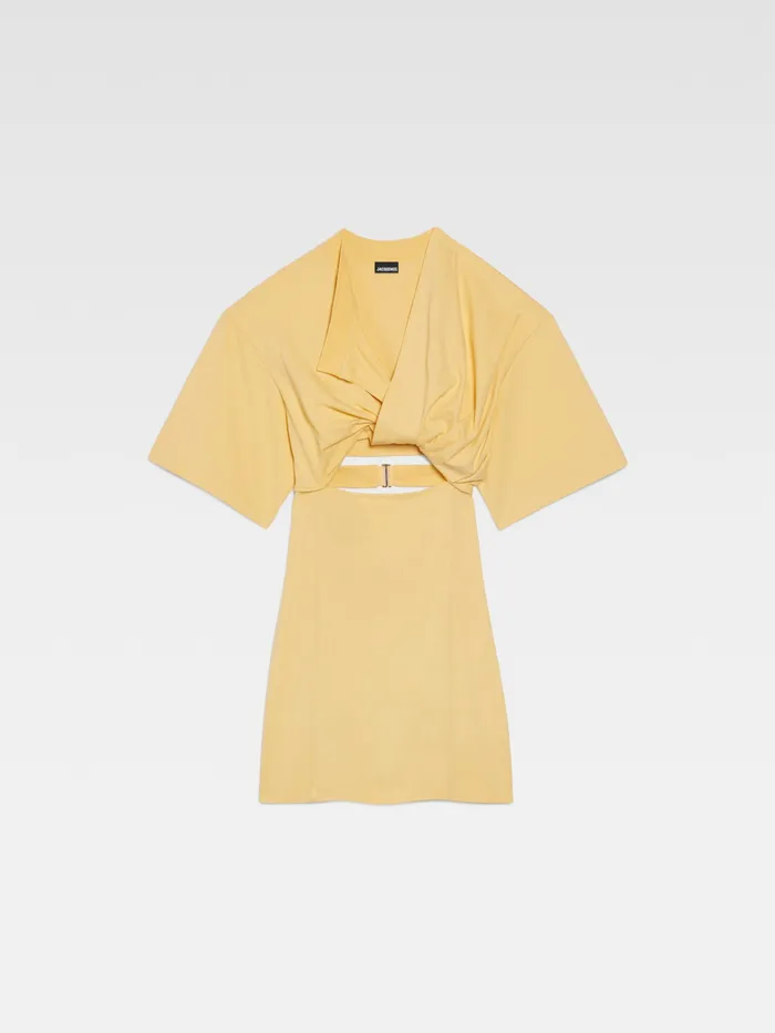 JACQUEMUS Dresses and Skirts Twisted TShirt Mini Dress Beige 8211 Women