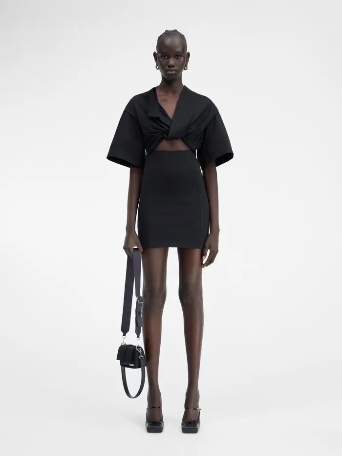 JACQUEMUS Dresses and Skirts Twisted TShirt Mini Dress Black 8211 Women