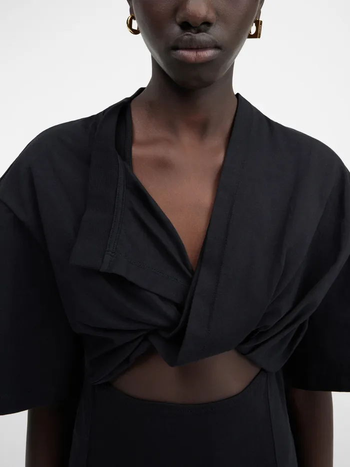 JACQUEMUS Dresses and Skirts Twisted TShirt Mini Dress Black 8211 Women