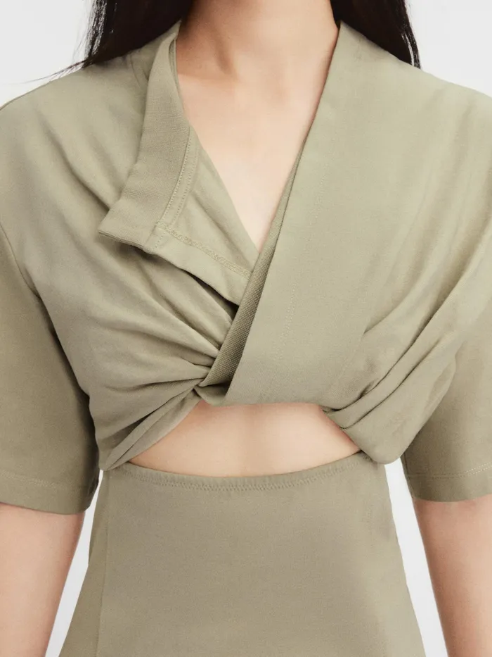 JACQUEMUS Dresses and Skirts Twisted TShirt Mini Dress Light Khaki 8211 Women
