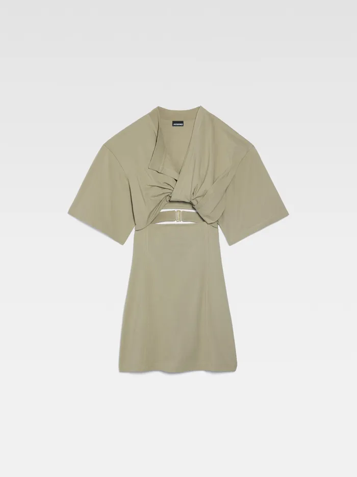 JACQUEMUS Dresses and Skirts Twisted TShirt Mini Dress Light Khaki 8211 Women