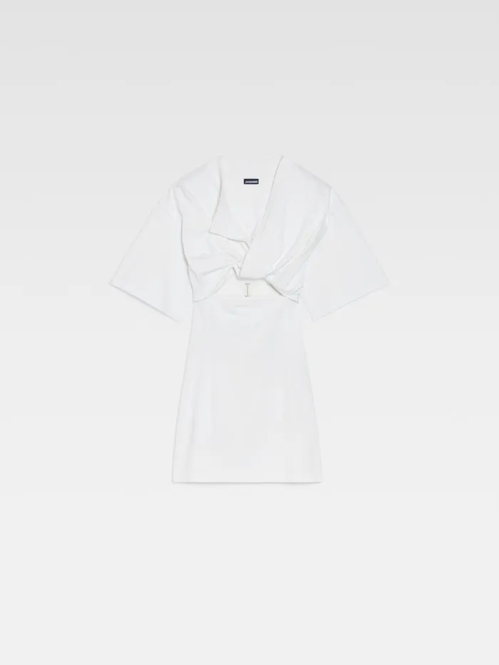 JACQUEMUS Dresses and Skirts Twisted TShirt Mini Dress White 8211 Women