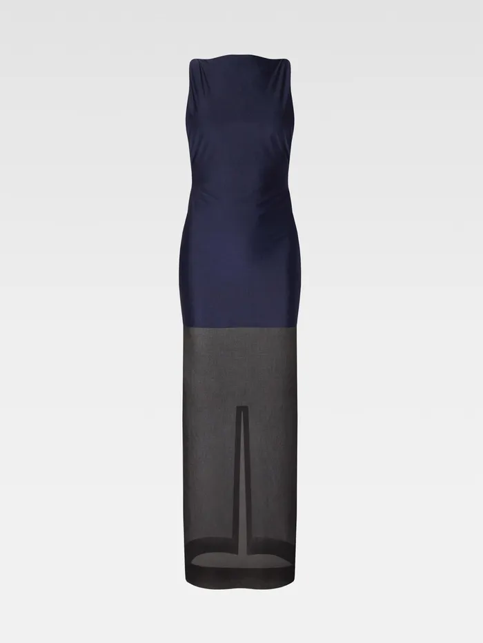 JACQUEMUS Dresses and Skirts TwoTone Long Dress Dark Navy 8211 Women