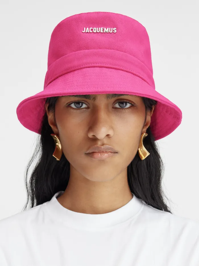 JACQUEMUS Hats Bow Bucket Hat Pink 8211 Men