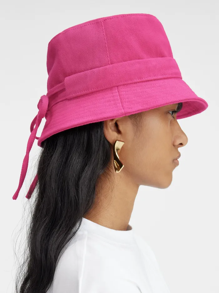 JACQUEMUS Hats Bow Bucket Hat Pink 8211 Men