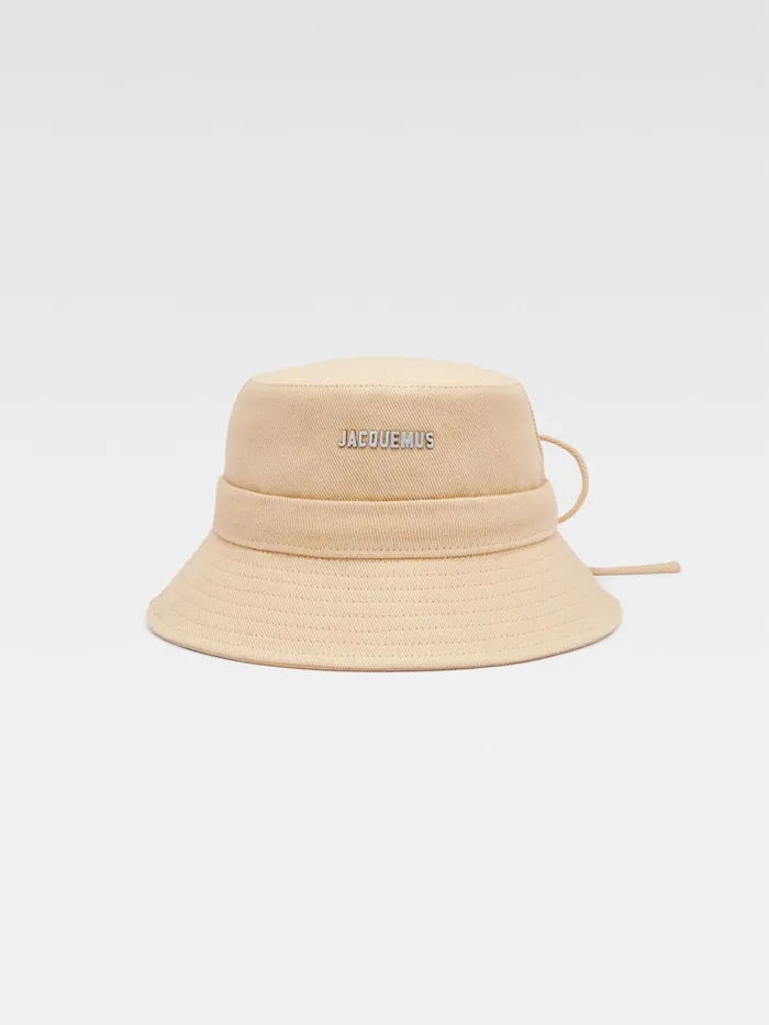 JACQUEMUS Hats Canvas Bucket Hat Beige 8211 Men