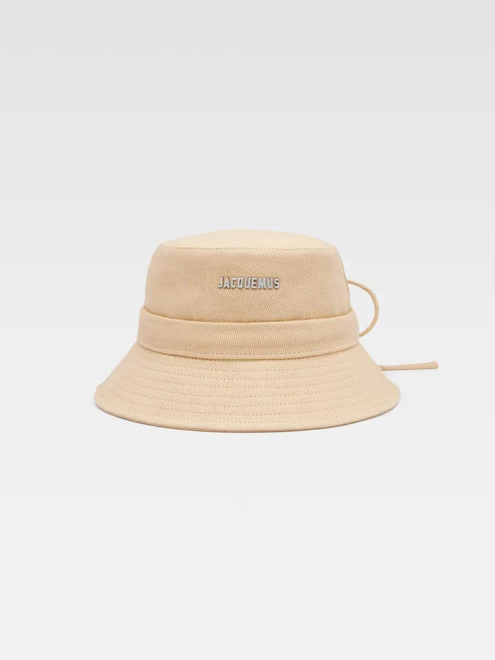 JACQUEMUS Hats Canvas Bucket Hat Beige 8211 Women