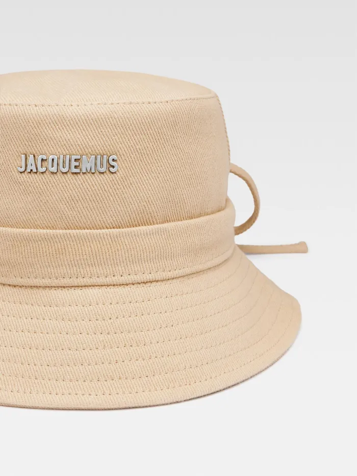 JACQUEMUS Hats Canvas Bucket Hat Beige 8211 Women