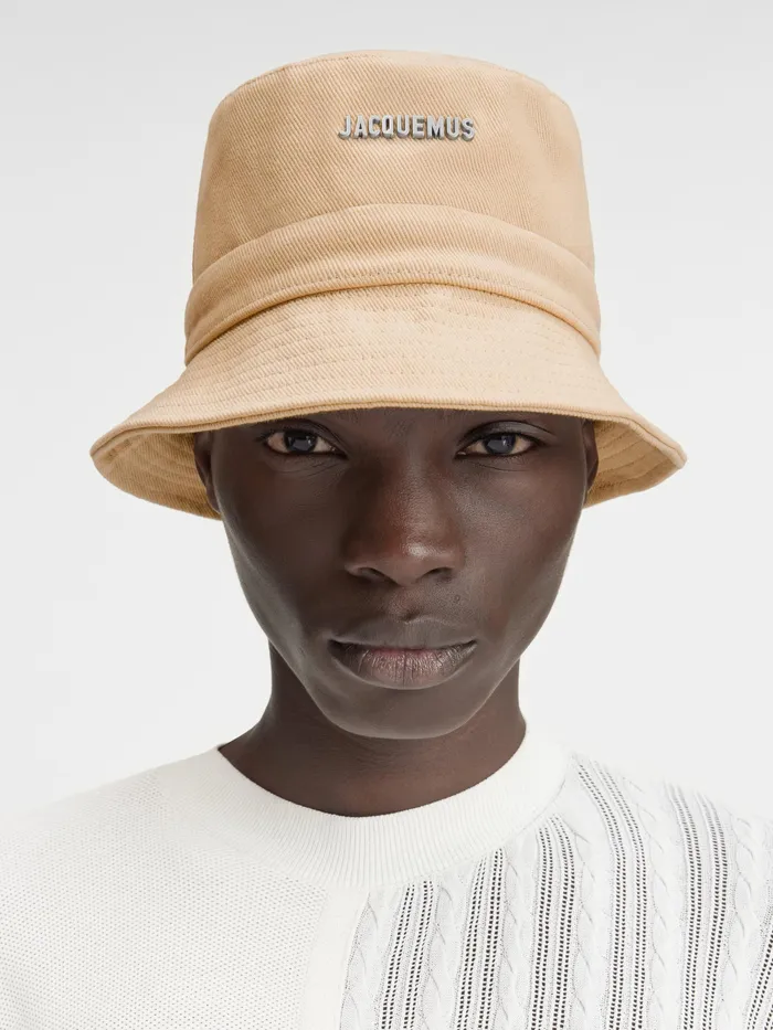 JACQUEMUS Hats Canvas Bucket Hat Beige 8211 Women