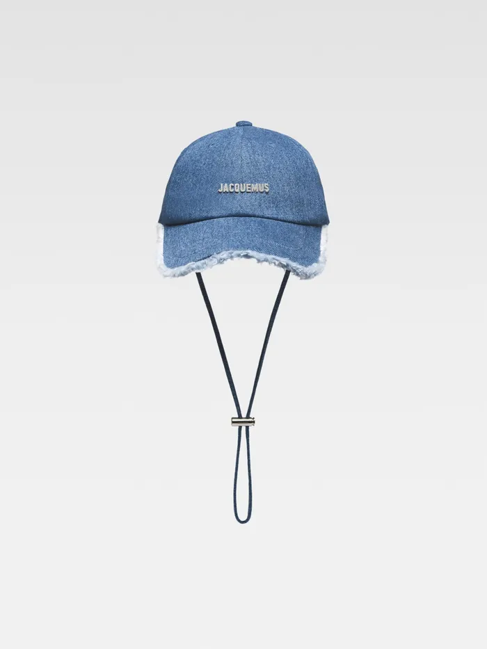 JACQUEMUS Hats Frayed Baseball Cap Blue 8211 Women