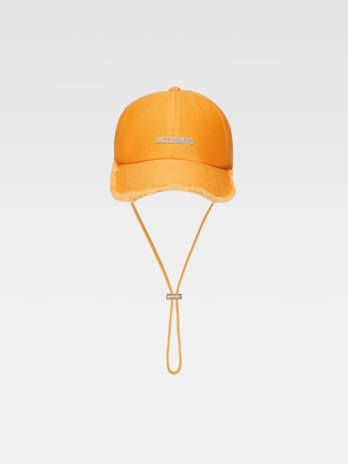 JACQUEMUS Hats Frayed Baseball Cap Dark Orange 8211 Men