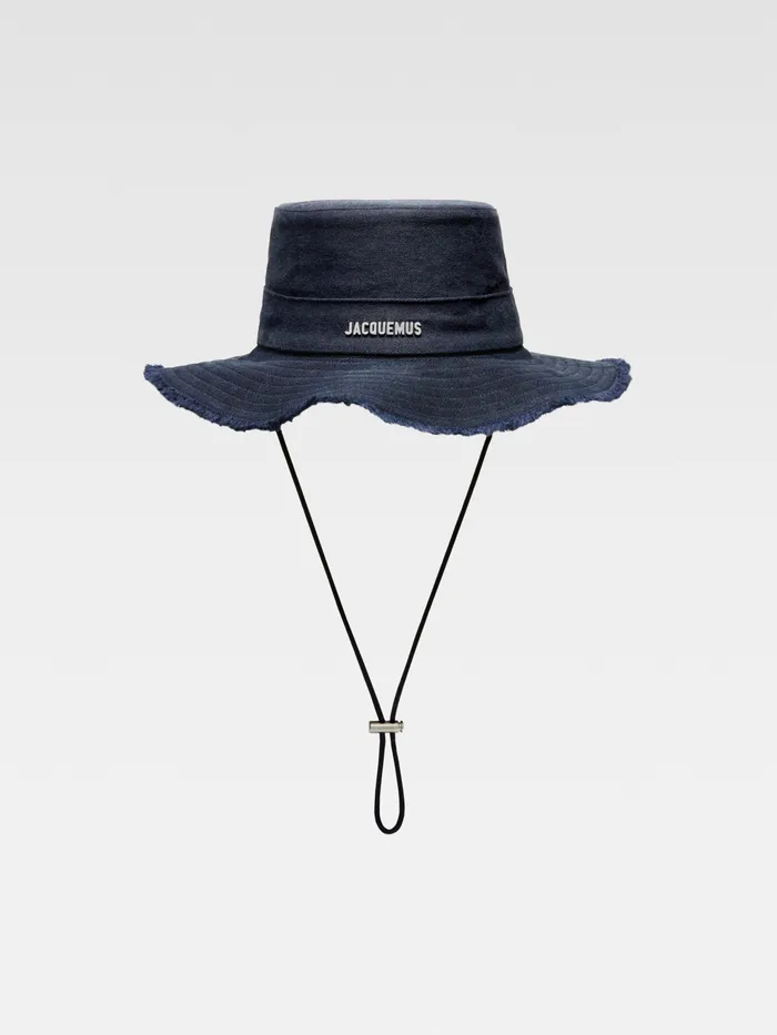 JACQUEMUS Hats Frayed Expedition Hat Dark Navy 8211 Men