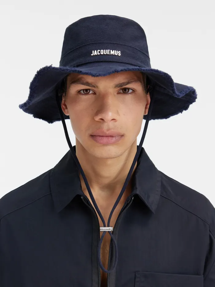 JACQUEMUS Hats Frayed Expedition Hat Dark Navy 8211 Men