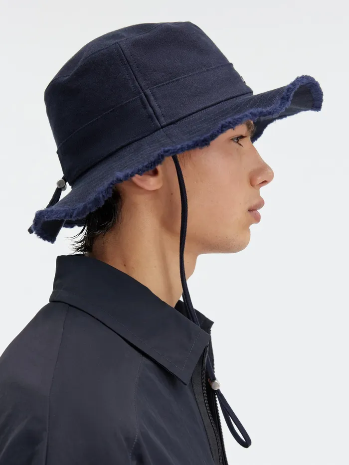 JACQUEMUS Hats Frayed Expedition Hat Dark Navy 8211 Men