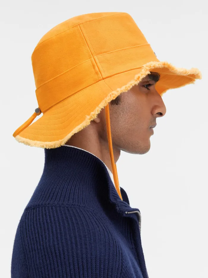 JACQUEMUS Hats Frayed Expedition Hat Dark Orange 8211 Men