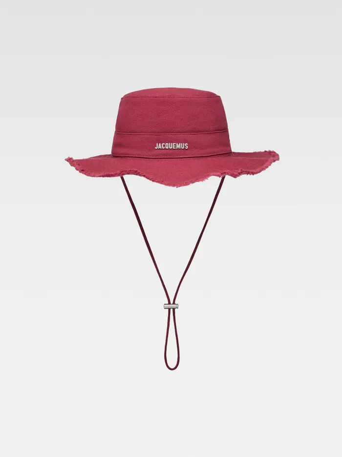 JACQUEMUS Hats Frayed Expedition Hat Dark Red 8211 Men