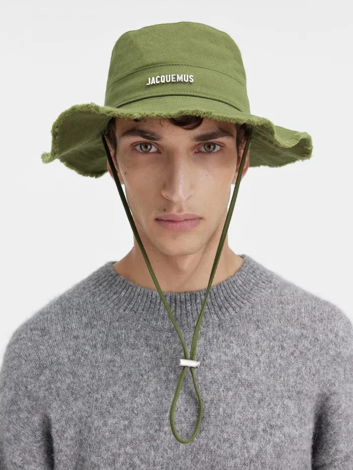 JACQUEMUS Hats Frayed Expedition Hat Khaki 8211 Women