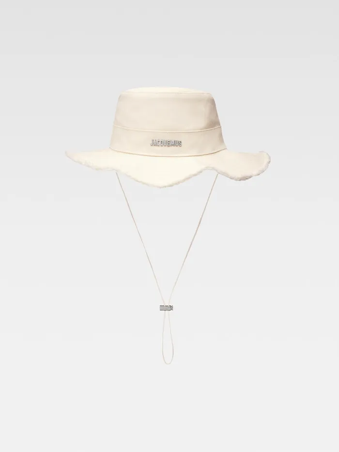JACQUEMUS Hats Frayed Expedition Hat Offwhite 8211 Men