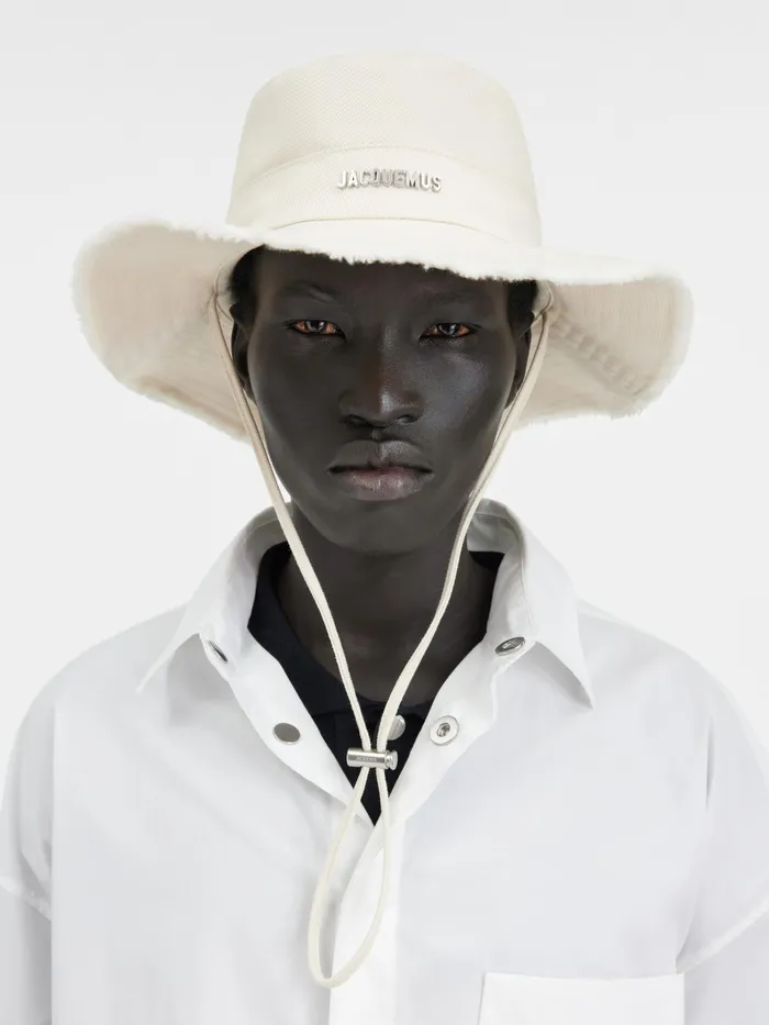 JACQUEMUS Hats Frayed Expedition Hat Offwhite 8211 Men