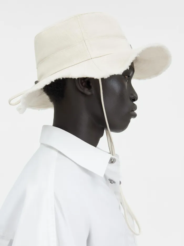JACQUEMUS Hats Frayed Expedition Hat Offwhite 8211 Men
