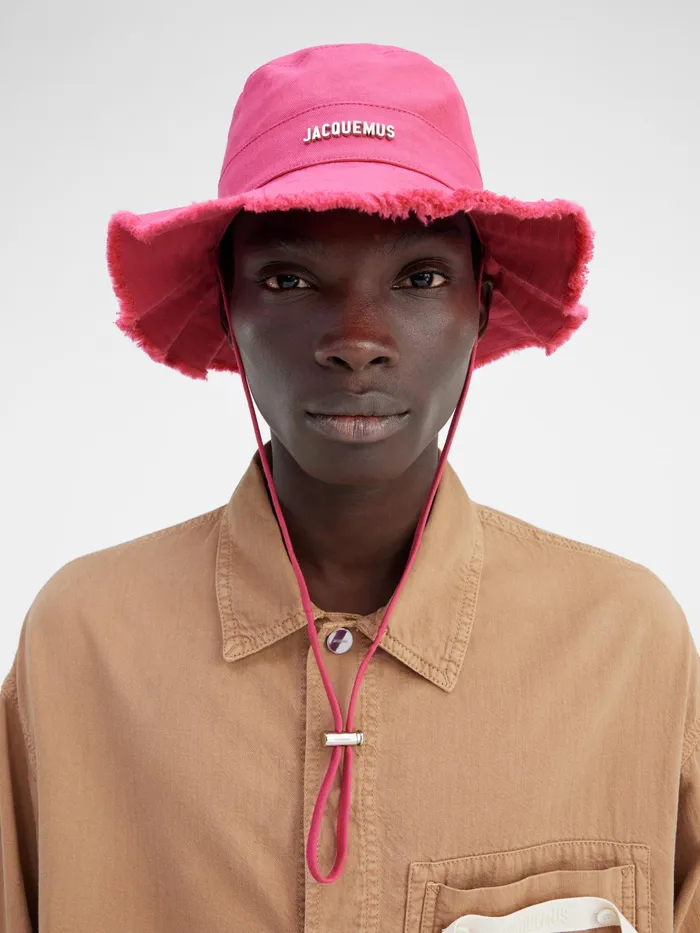 JACQUEMUS Hats Frayed Expedition Hat Pink 8211 Men