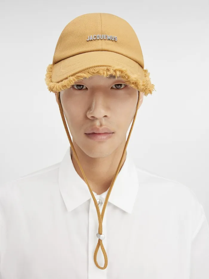 JACQUEMUS Hats Fringe Baseball Cap Beige 8211 Men
