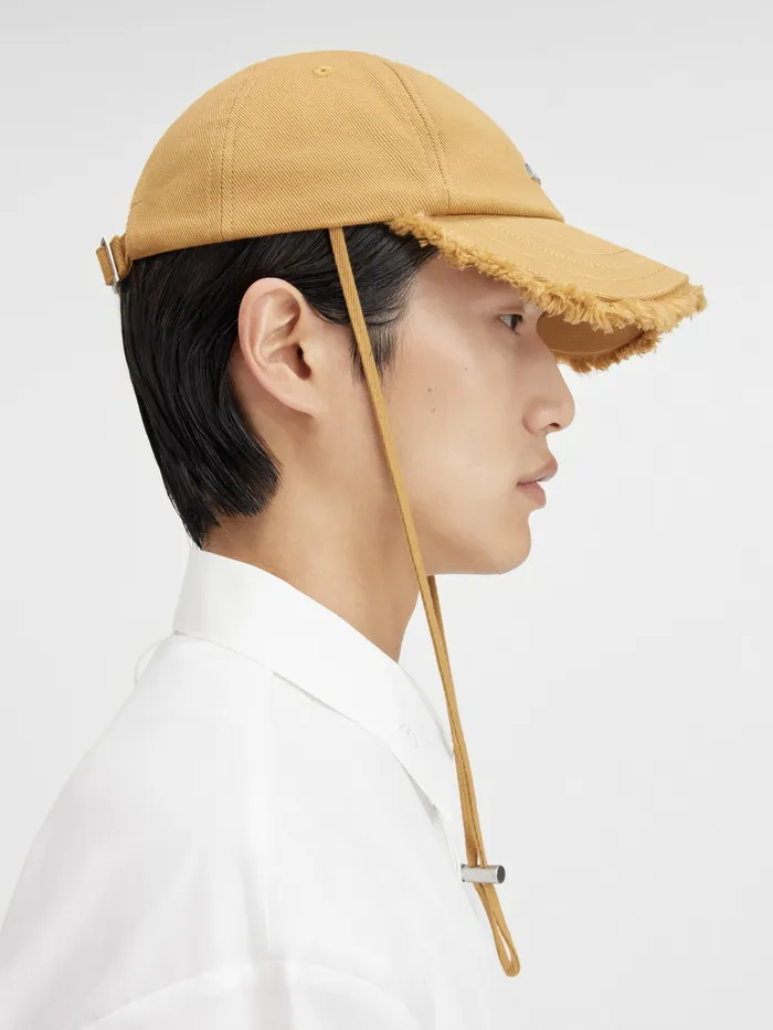 JACQUEMUS Hats Fringe Baseball Cap Beige 8211 Men
