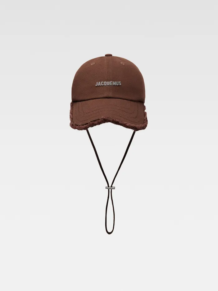 JACQUEMUS Hats Fringe Baseball Cap Brown 8211 Men