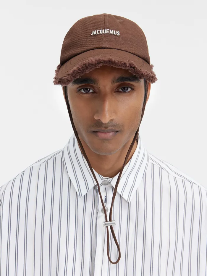 JACQUEMUS Hats Fringe Baseball Cap Brown 8211 Women
