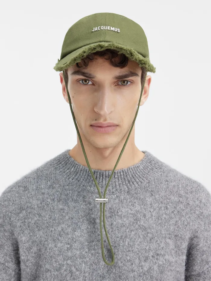 JACQUEMUS Hats Fringe Baseball Cap Khaki 8211 Men