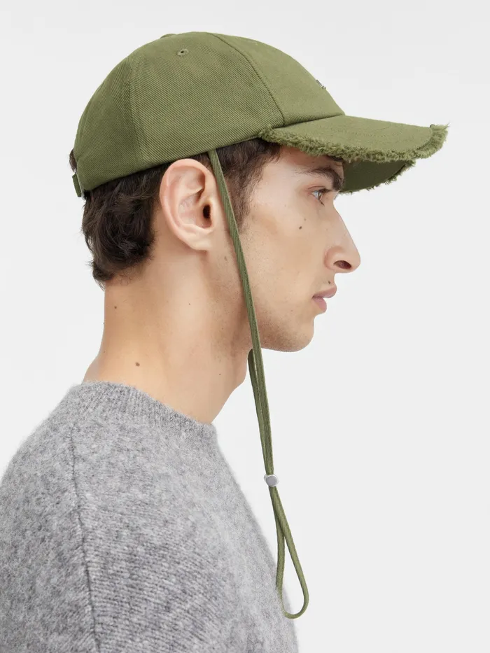 JACQUEMUS Hats Fringe Baseball Cap Khaki 8211 Men