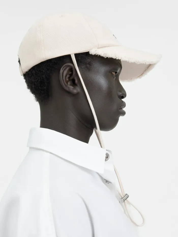 JACQUEMUS Hats Fringe Baseball Cap Offwhite 8211 Men
