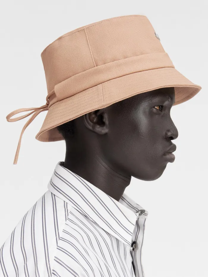 JACQUEMUS Hats Knotted Bucket Hat Beige 8211 Women