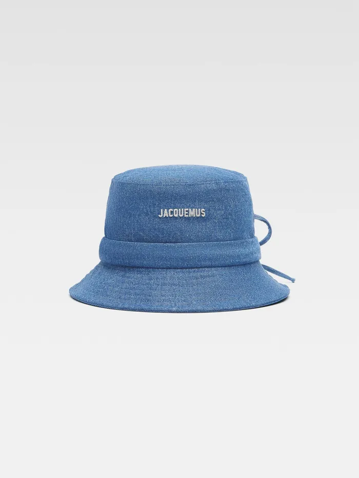 JACQUEMUS Hats Knotted Bucket Hat Blue 8211 Men