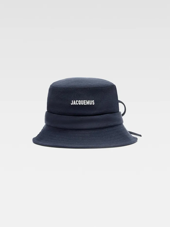 JACQUEMUS Hats Knotted Bucket Hat Dark Navy 8211 Men