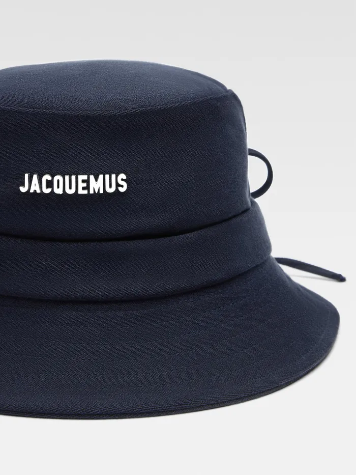 JACQUEMUS Hats Knotted Bucket Hat Dark Navy 8211 Men