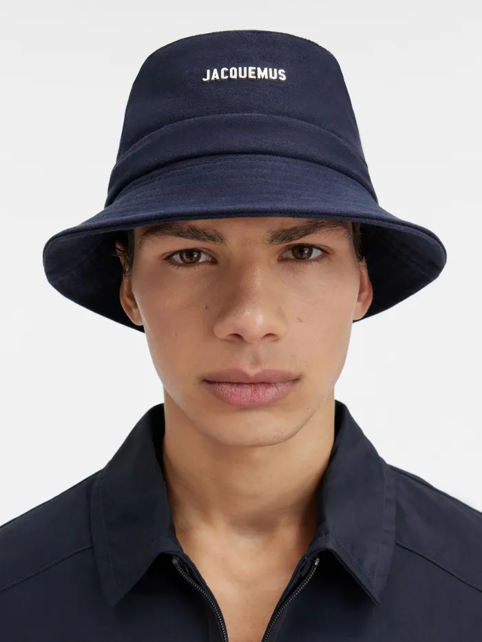 JACQUEMUS Hats Knotted Bucket Hat Dark Navy 8211 Men