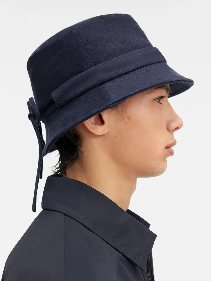 JACQUEMUS Hats Knotted Bucket Hat Dark Navy 8211 Men