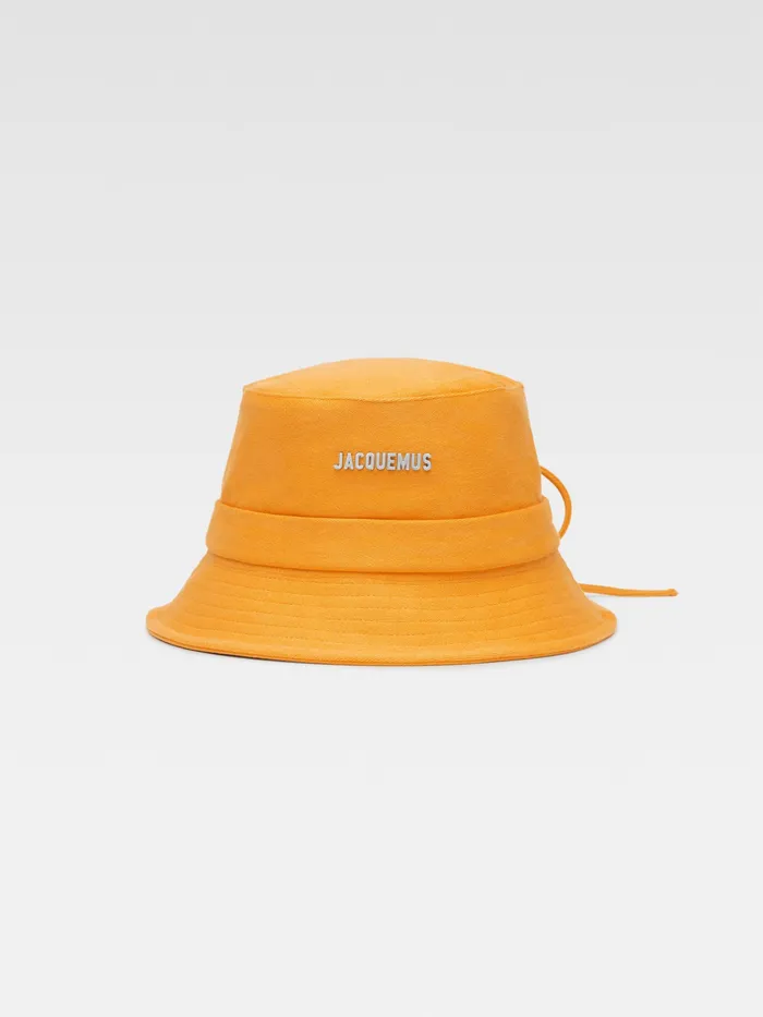 JACQUEMUS Hats Knotted Bucket Hat Dark Orange 8211 Men