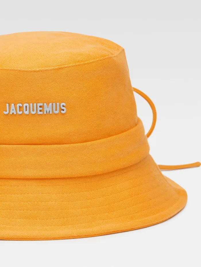 JACQUEMUS Hats Knotted Bucket Hat Dark Orange 8211 Men