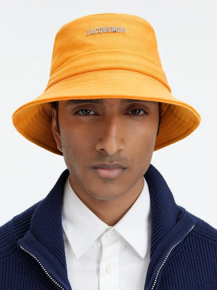 JACQUEMUS Hats Knotted Bucket Hat Dark Orange 8211 Women