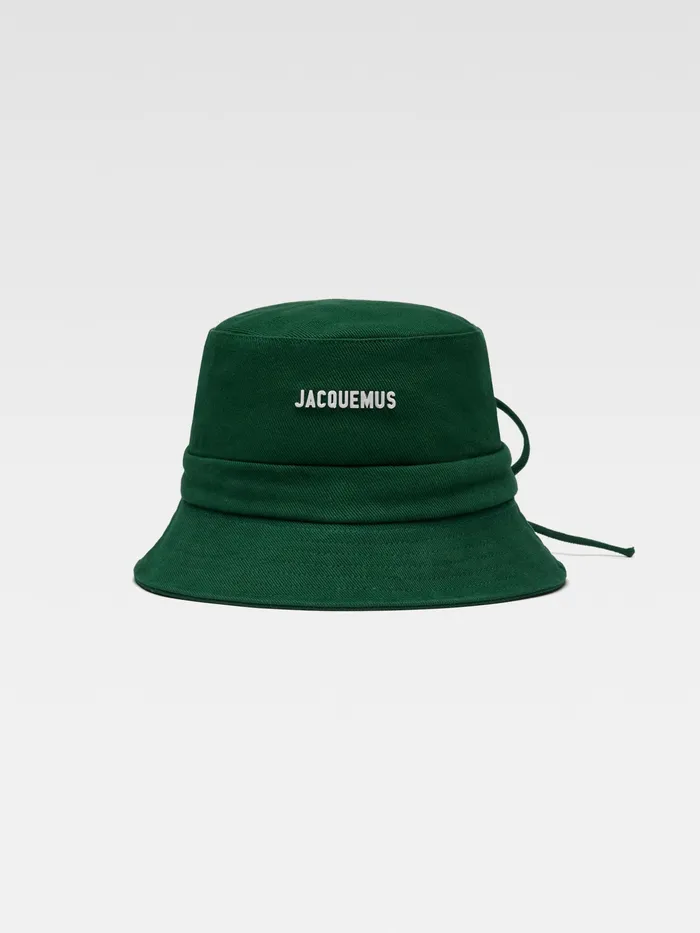 JACQUEMUS Hats Knotted Bucket Hat Green 8211 Men