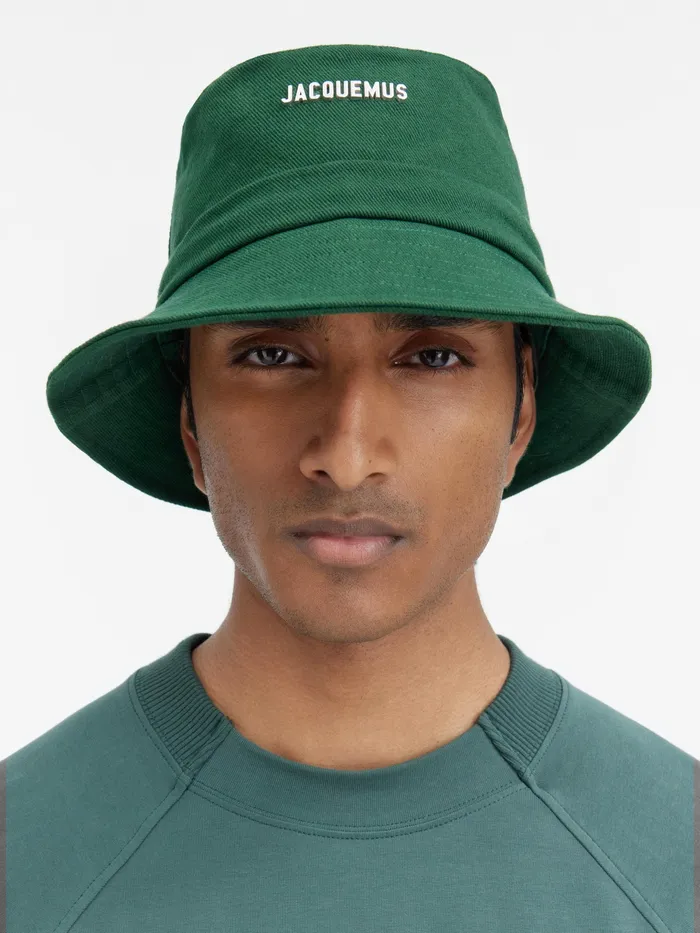 JACQUEMUS Hats Knotted Bucket Hat Green 8211 Women