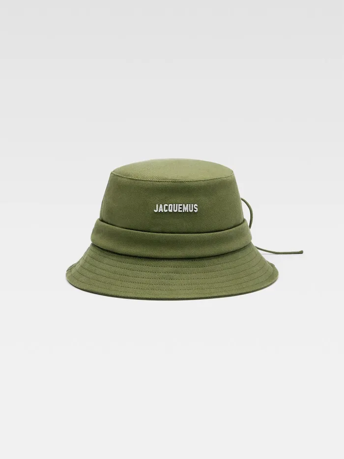 JACQUEMUS Hats Knotted Bucket Hat Khaki 8211 Men