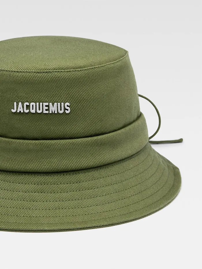 JACQUEMUS Hats Knotted Bucket Hat Khaki 8211 Men