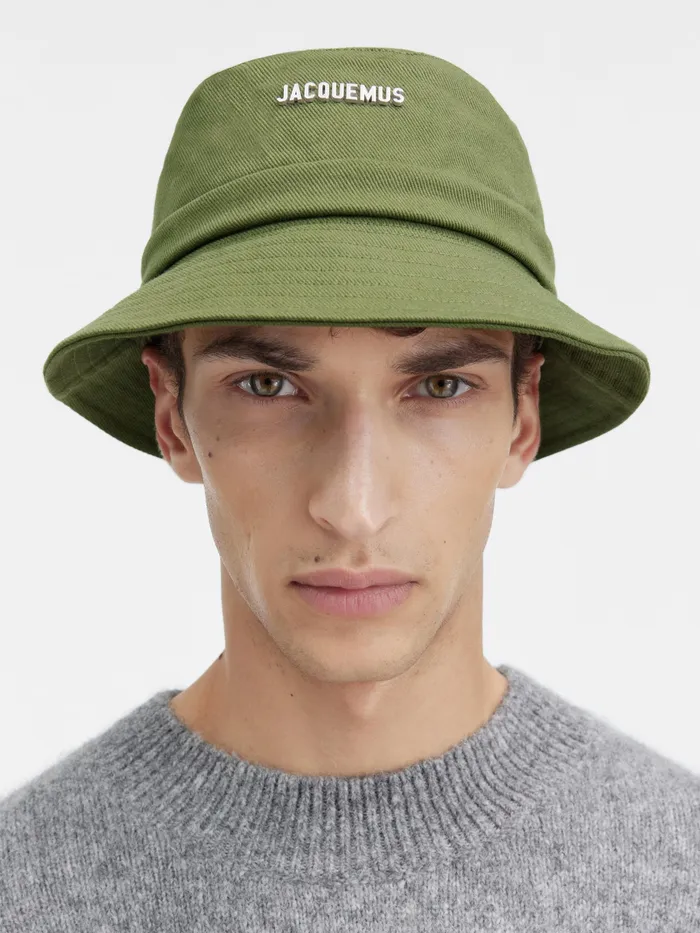 JACQUEMUS Hats Knotted Bucket Hat Khaki 8211 Men